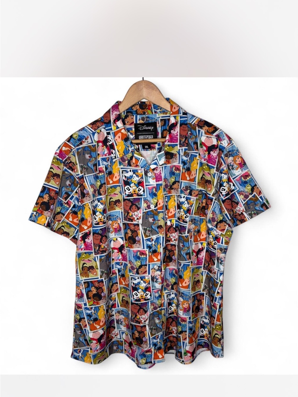 RSVLTS Disney 100 Say Cheese Shirt Men 2XL Multicolor KUNUFLEX Character Collage